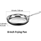 Cooks Standard Multi-Ply Clad Stainless Steel 8-inch Frying Pan, Heavy-Duty