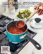 Cook N Home 1-Quart Nonstick Saucepan with Glass Lid