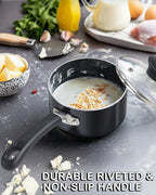 Cook N Home 2-Quart Nonstick Saucepan with Glass Lid