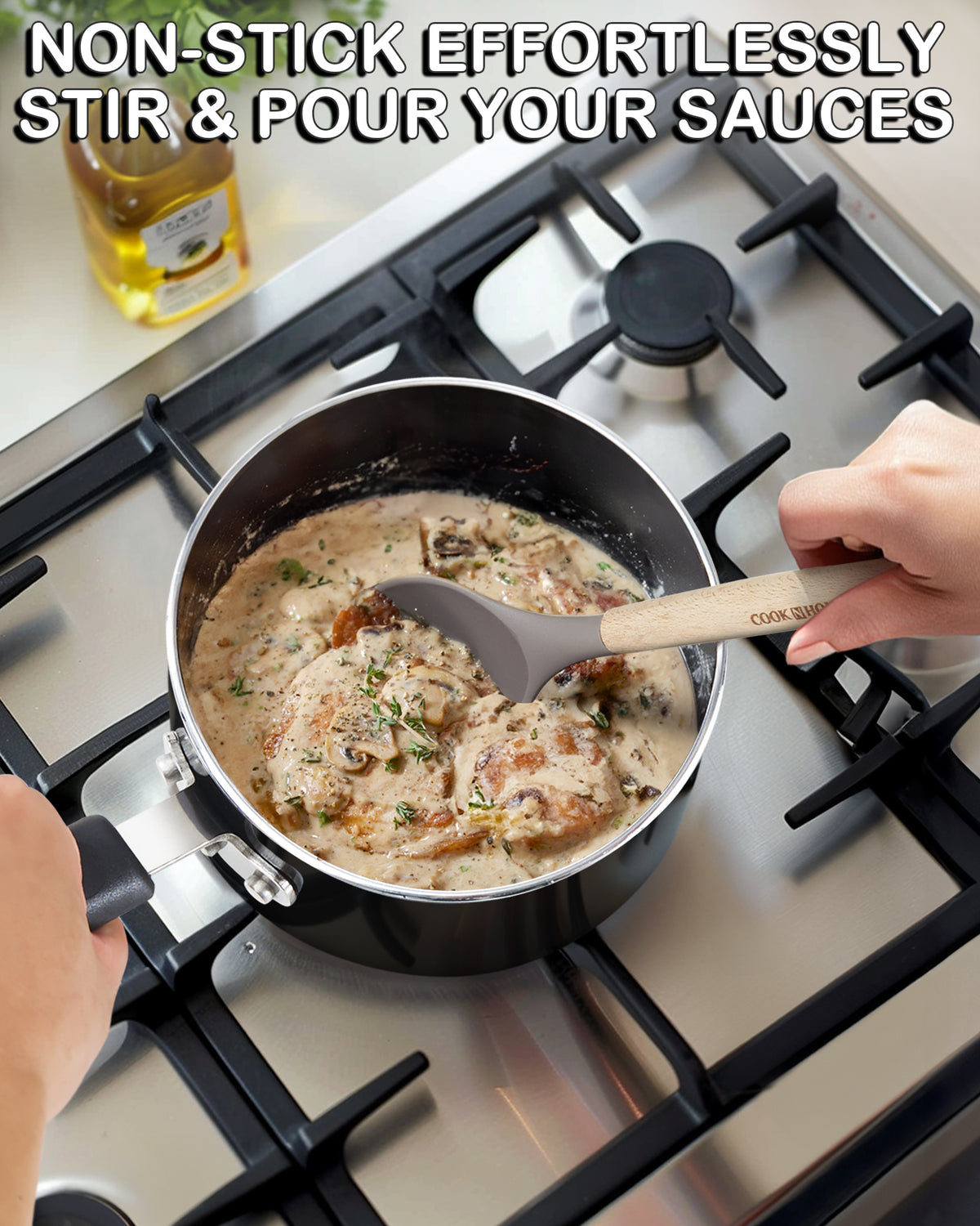 Cook N Home 2-Quart Nonstick Saucepan with Glass Lid