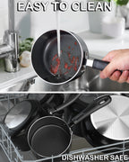 Cook N Home 2-Quart Nonstick Saucepan with Glass Lid