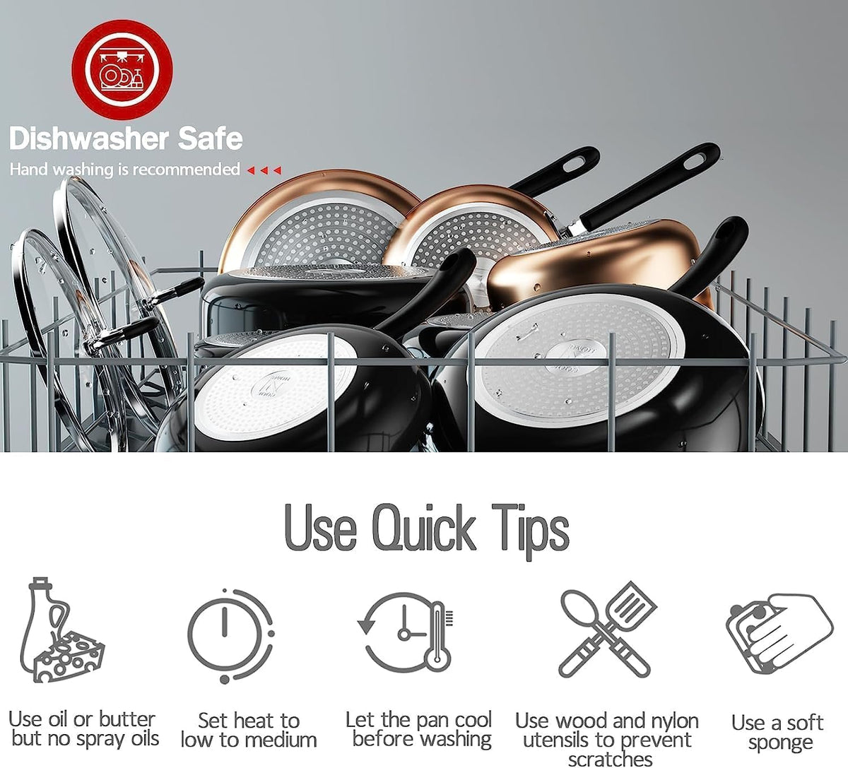 Cook N Home 2-Piece Nonstick Saucepan Set