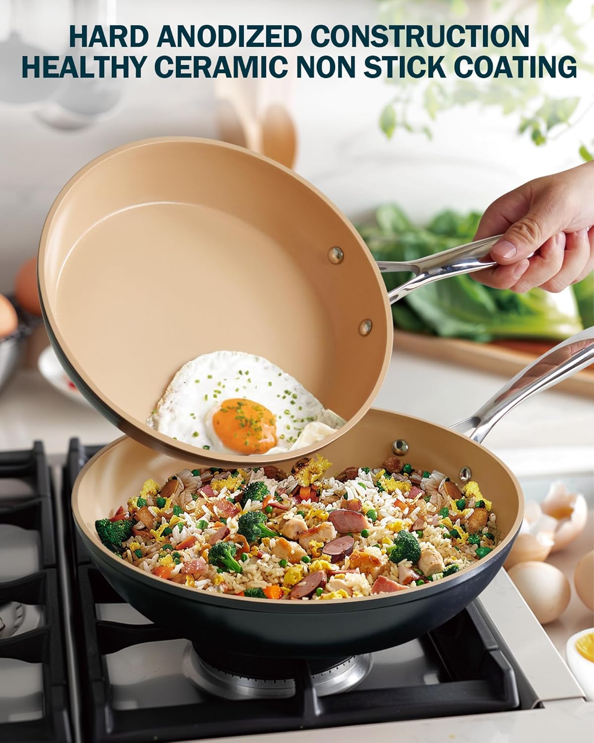 Cooks Standard 11-Inch Hard Anodized Ceramic Nonstick Frying Pan
