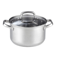 Cook N Home 5-Quart 18/10 Stainless Steel Stockpot with Glass Lid