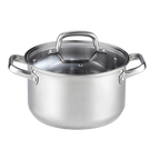 Cook N Home 5-Quart 18/10 Stainless Steel Stockpot with Glass Lid