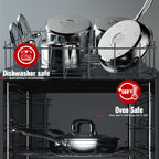 Cook N Home 8-Piece 18/10 Stainless Steel Cookware Set