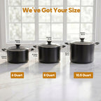 Cook N Home 8-Quart Nonstick Stockpot with Glass Lid