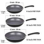 Cook N Home 3-Piece Nonstick Frying Pan Set