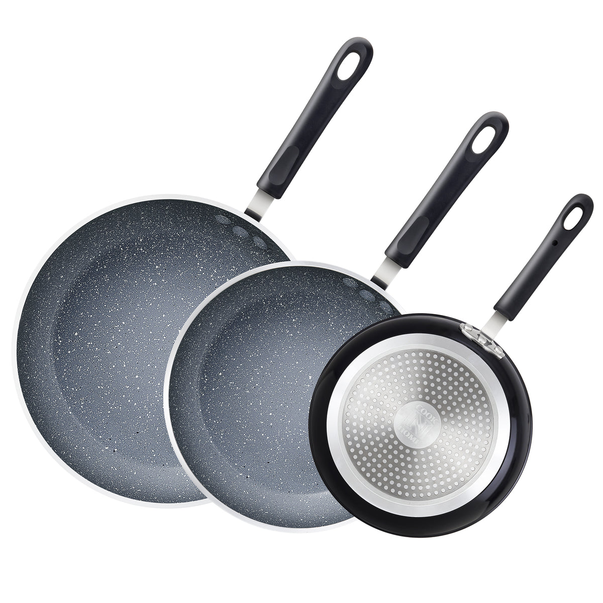 Cook N Home 3-Piece Nonstick Frying Pan Set