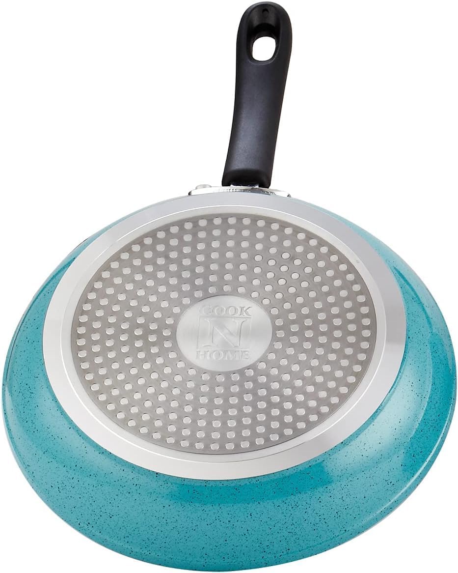 Cook N Home Nonstick Dutch Oven Stockpot with Glass Lid 5 QT, Non-Stick Cookware Soup Pot Cooking Pot, Induction Compatible, Turquoise