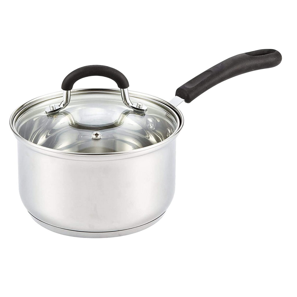 Cook N Home 3-Quart 18/10 Stainless Steel Saucepan with Stay-Cool Handle