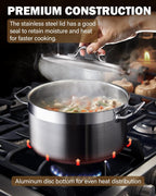 Cooks Standard 9-Quart Stainless Steel Dutch Oven Stockpot with Lid