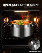Cooks Standard 9-Quart Stainless Steel Dutch Oven Stockpot with Lid