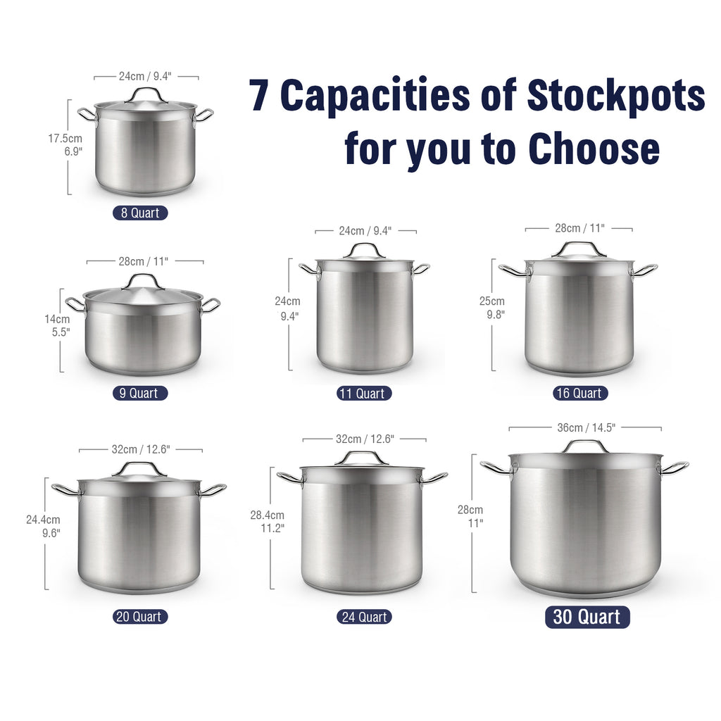 Cooks Standard 9-Quart Stainless Steel Dutch Oven Stockpot with Lid