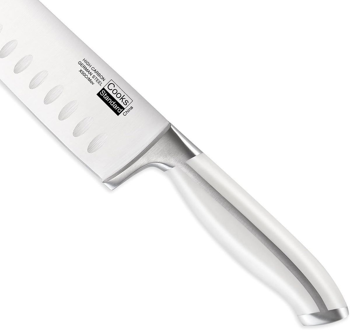 Cooks Standard 6-Piece Stainless Steel Kitchen Knife Set with Expandable Bamboo Block