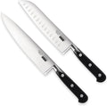 Cooks Standard High Carbon Stainless Steel Knife Set 2-Piece, 8" Chef’s Knife and 7" Santoku Knife Classic Sharp Kitchen Knives Set, Ergonomic Handle
