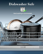 Cook N Home 6-Quart Nonstick Stockpot with Glass Lid, Black