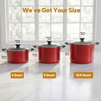 Cook N Home 10.5-Quart Nonstick Stockpot with Glass Lid