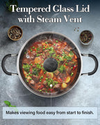 Cook N Home 8-Quart Nonstick Stockpot with Glass Lid