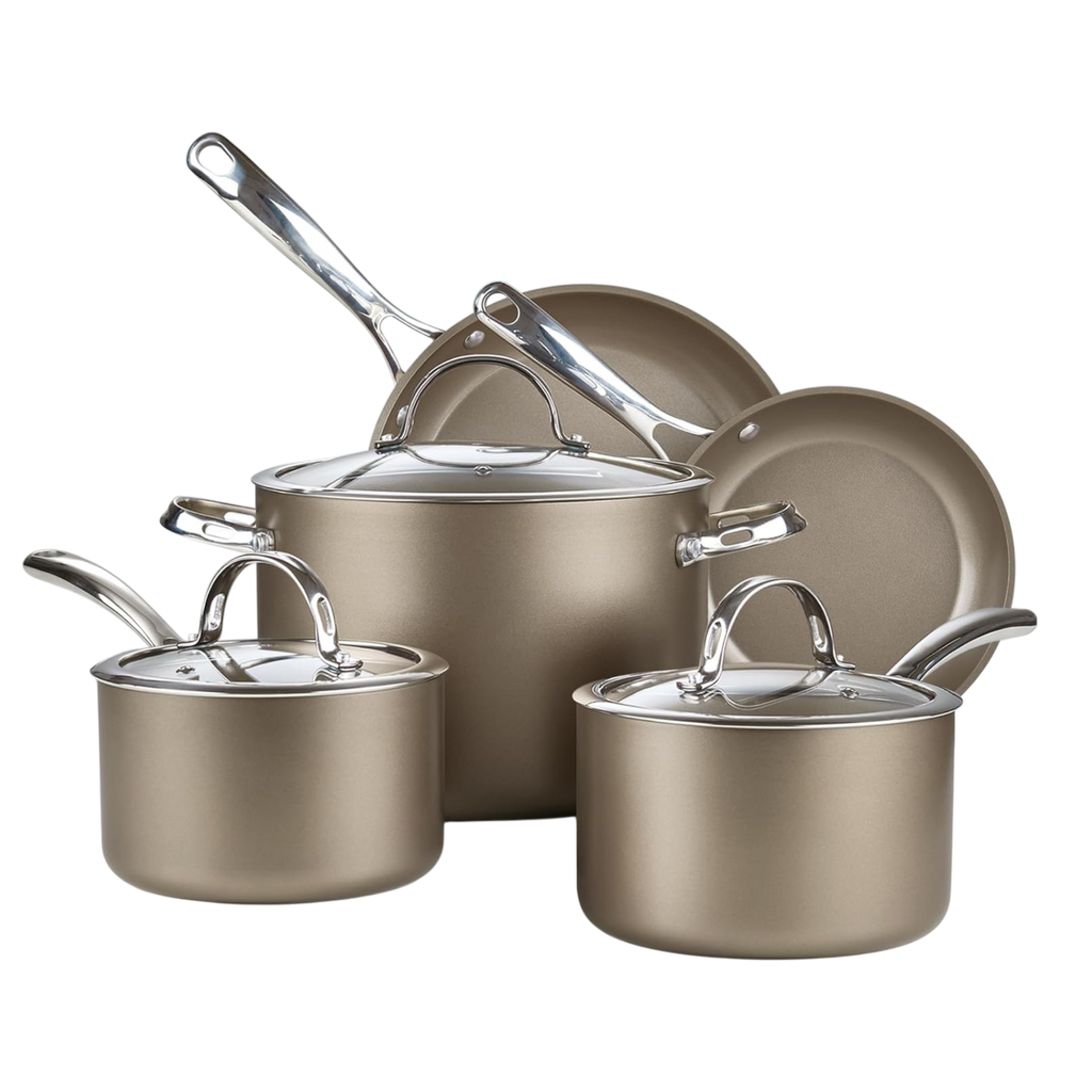 Cooks Standard 8-Piece Hard Anodized Ceramic Nonstick Cookware Set