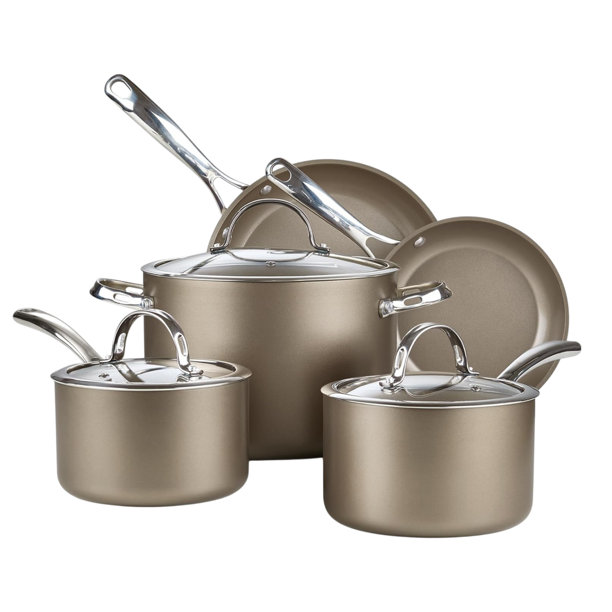 Cooks Standard 8-Piece Hard Anodized Ceramic Nonstick Cookware Set