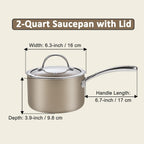 Cooks Standard 2-Quart Hard Anodized Ceramic Nonstick Saucepan