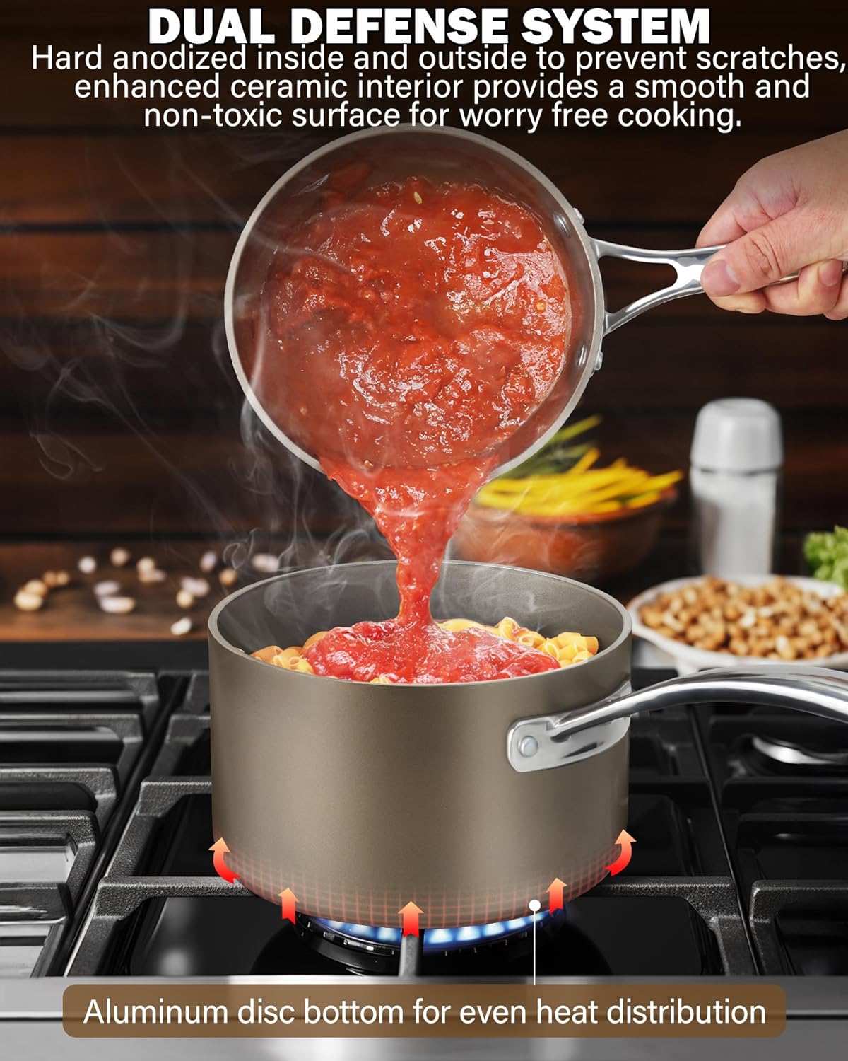 Cooks Standard 2-Quart Hard Anodized Ceramic Nonstick Saucepan