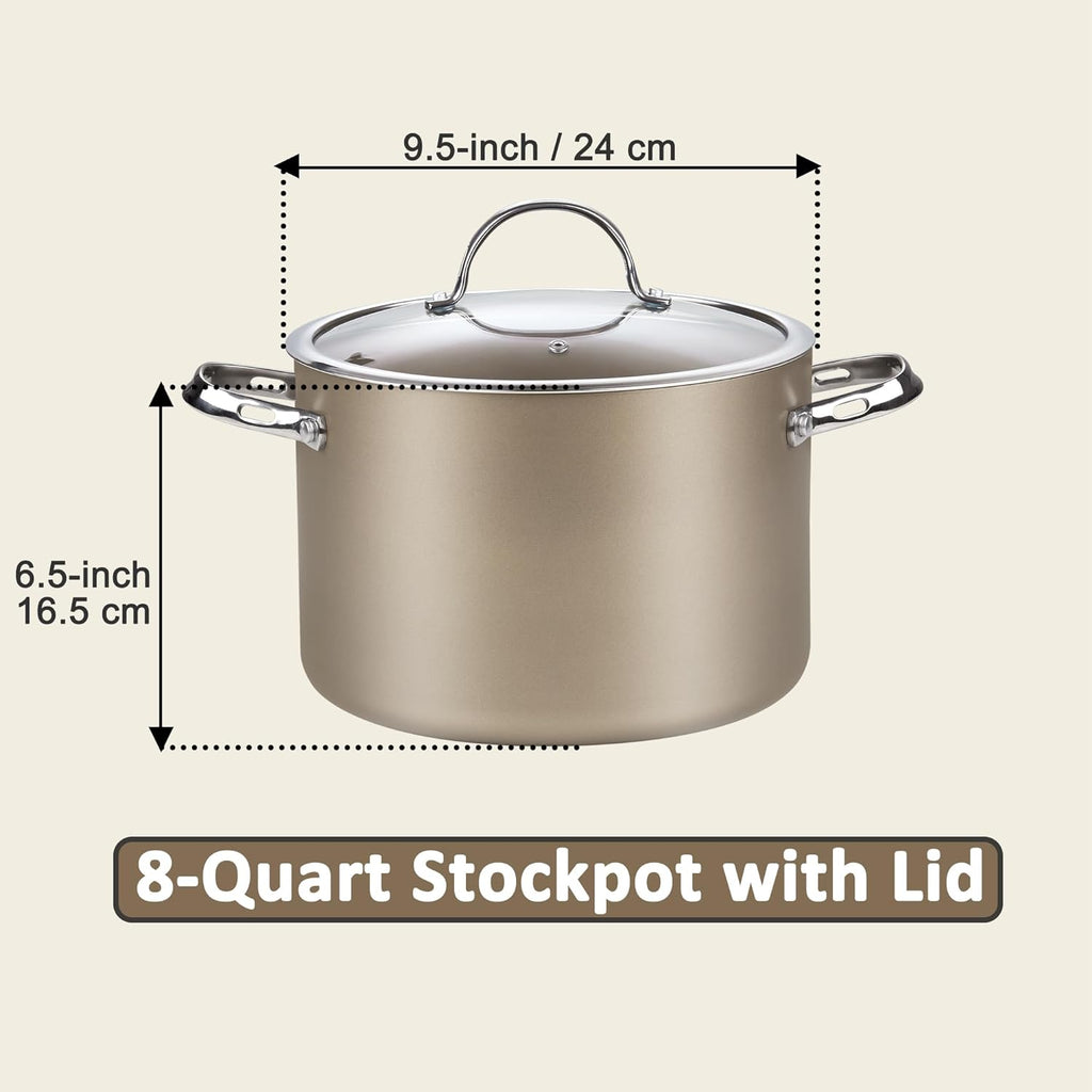 Cooks Standard 8-Quart Hard Anodized Ceramic Nonstick Stockpot