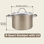 Cooks Standard 8-Quart Hard Anodized Ceramic Nonstick Stockpot