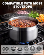 Cooks Standard 6-Quart Stainless Steel Stock Pot with Lid