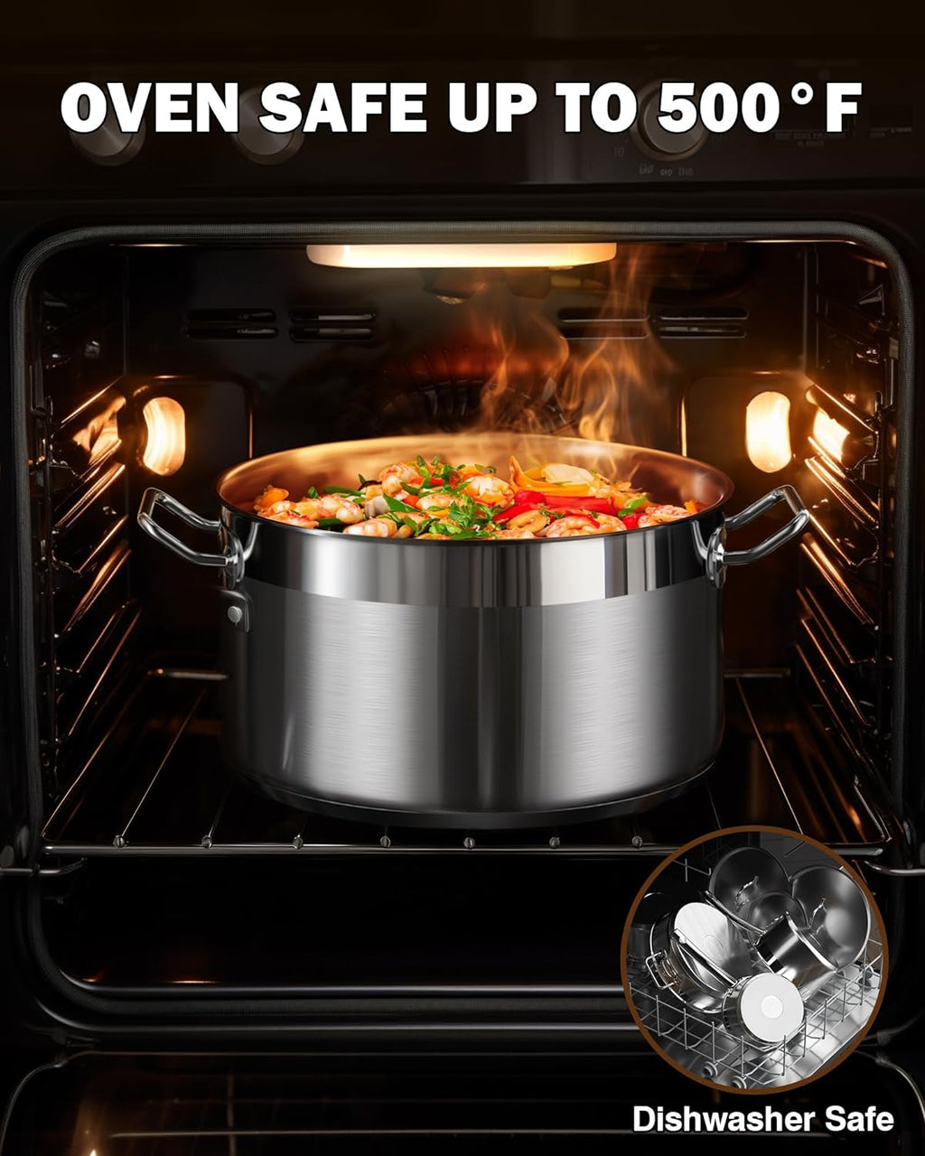 Cooks Standard 6-Quart Stainless Steel Stock Pot with Lid