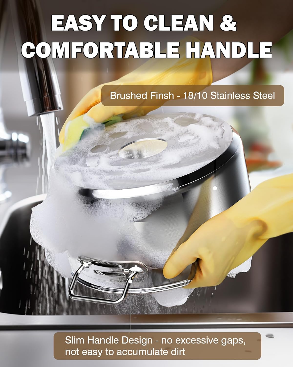 Cooks Standard 6-Quart Stainless Steel Stock Pot with Lid