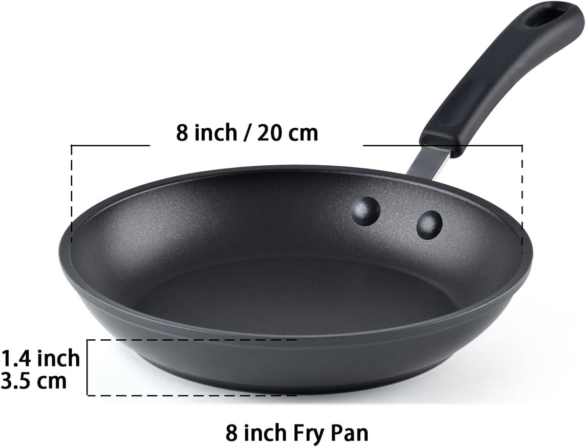 Cook N Home 8-Inch Hard Anodized Nonstick Sauté Fry Pan