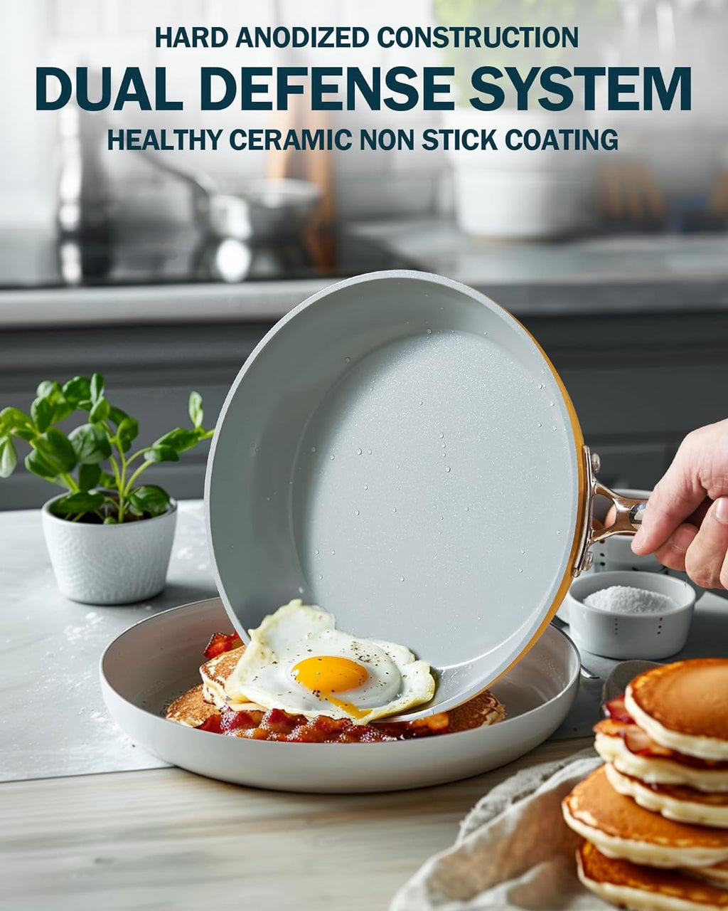 Cook N Home 10-Piece Hard Anodized Ceramic Nonstick Cookware Set