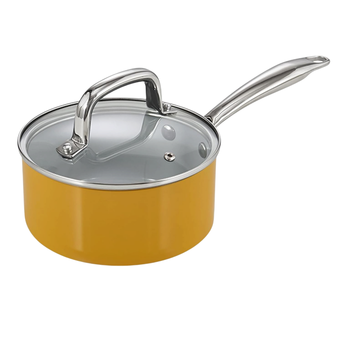 Cook N Home 1.5-Quart Hard Anodized Ceramic Nonstick Saucepan with Glass Lid