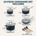Cook N Home 10-Piece Hard Anodized Ceramic Nonstick Cookware Set