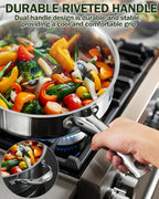 Cooks Standard 4-Quart Stainless Steel Sauté Pan with Lid