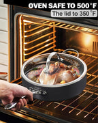 Cooks Standard 4-Quart Hard Anodized Ceramic Nonstick Deep Sauté Pan with Lid