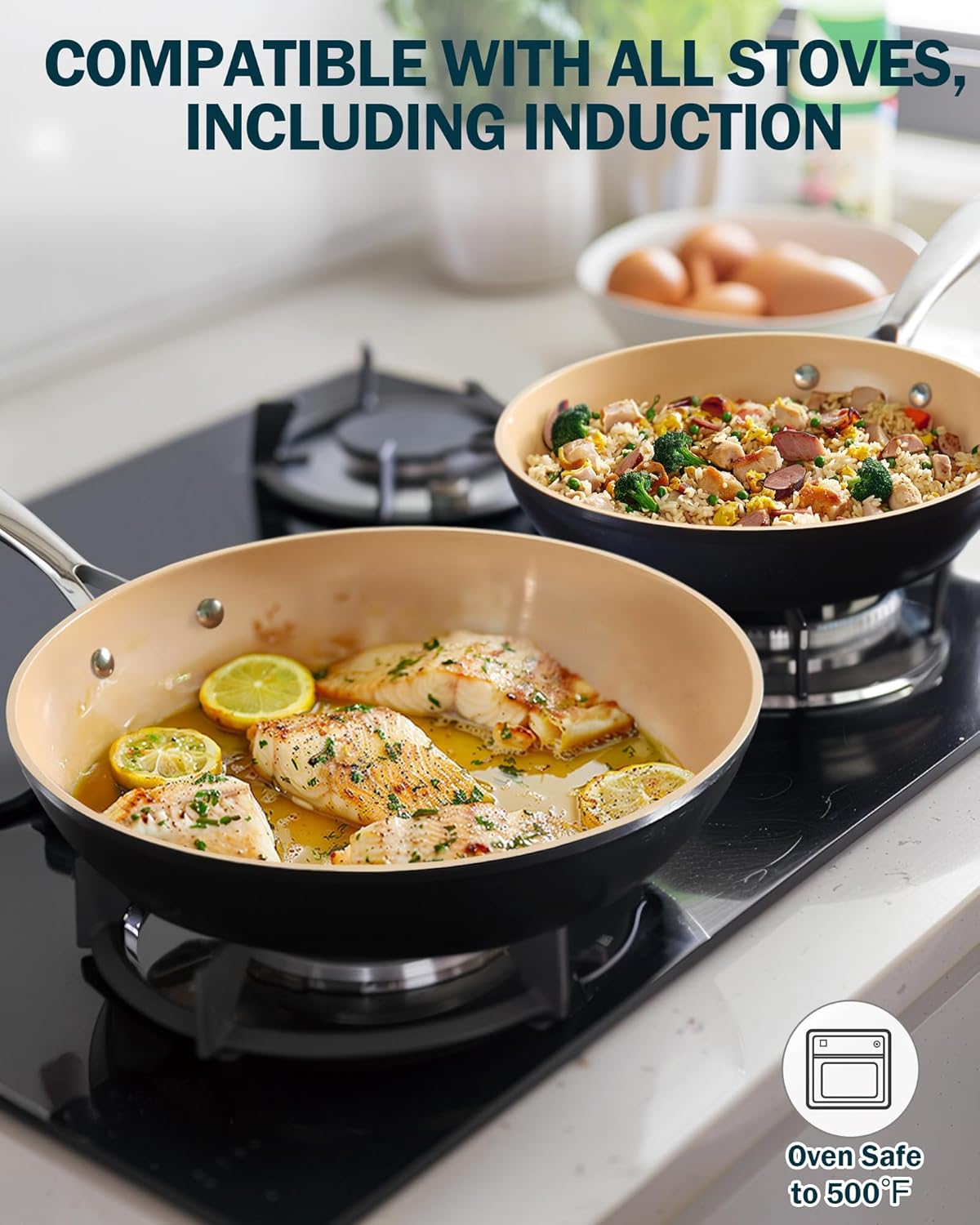 Cooks Standard Classic 8 Inch Hard Anodized Ceramic Nonstick Skillet Pan