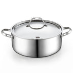 Cooks Standard 7-Quart Tri-Ply Clad Stainless Steel Stockpot with Lid