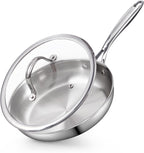 Cooks Standard 12-Inch Multi-Ply Clad Stainless Steel Frying Pan with Lid