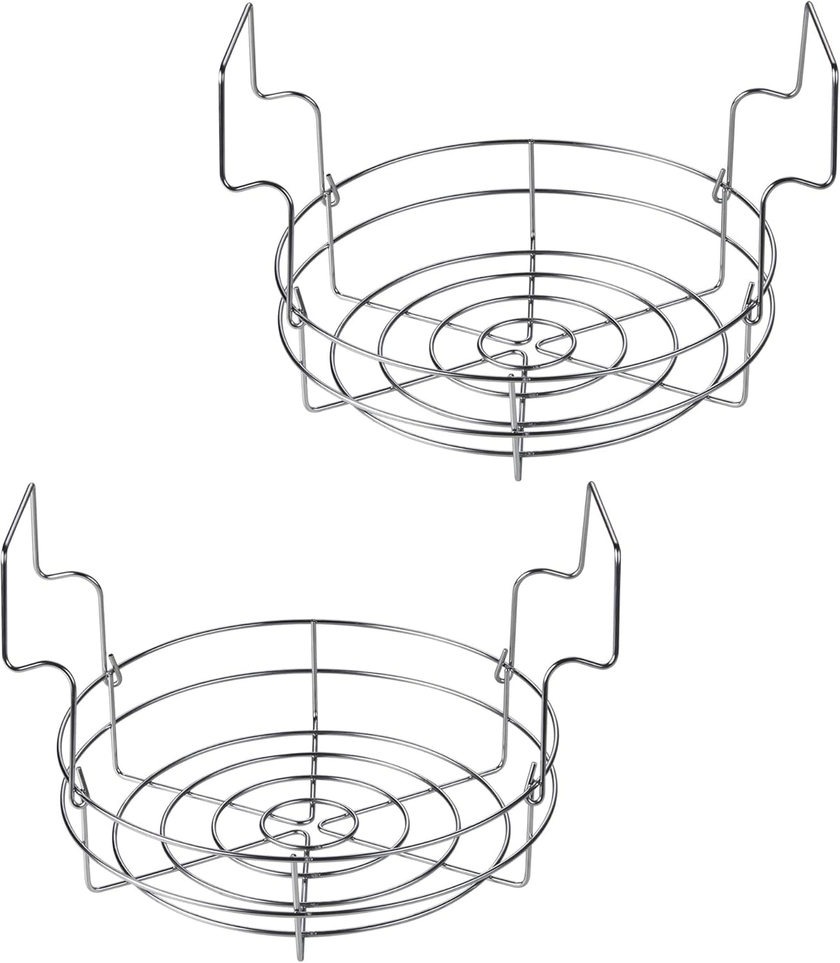 Cook N Home 12-inch Canning Rack, 2 Pack, Stainless Steel Steamer Canning Jar Rack, Kit for Regular Wide Mouth Mason Jars Ball Jars Holds 8 Pint or 7 Quart Jars