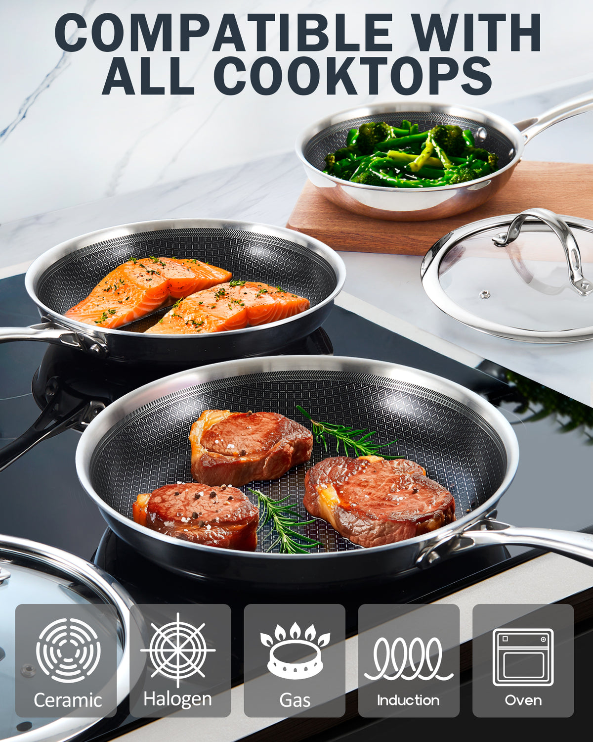 Cooks Standard 8-Inch Hybrid Nonstick Frying Pan
