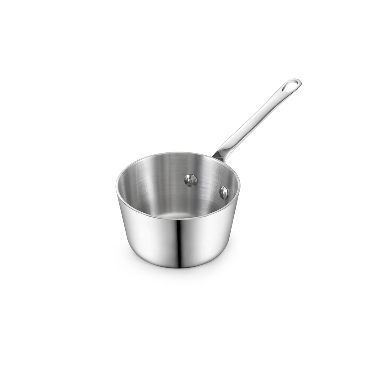 D&M Butter Warmer 0.14 Quart, Multi-Ply Clad Stainless Steel Milk Frother and Chocolate Melting Pot, Small Saucepan for Induction Stovetop, Coffee, Butter, Syrup