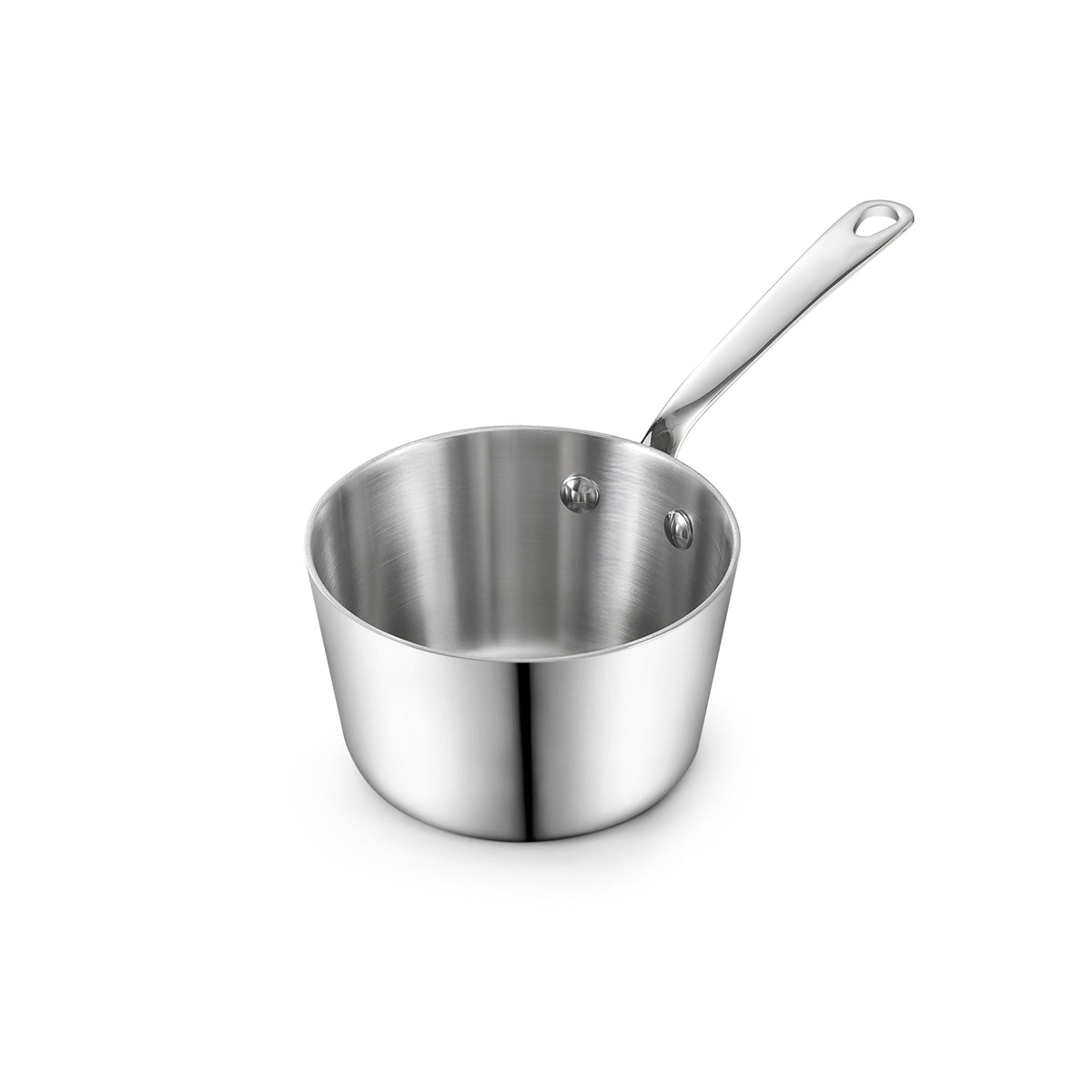 D&M Butter Warmer 0.14 Quart, Multi-Ply Clad Stainless Steel Milk Frother and Chocolate Melting Pot, Small Saucepan for Induction Stovetop, Coffee, Butter, Syrup