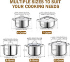 Cooks Standard 12-Quart Multi-Ply Clad Stainless Steel Stockpot