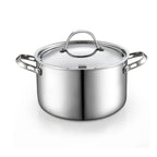 Cooks Standard 4-Quart Tri-Ply Clad Stainless Steel Stockpot with Lid, Induction Compatible