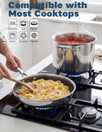 Cooks Standard Multi-Ply Clad Stainless Steel Cookware Set, 12-Piece Pots and Pan