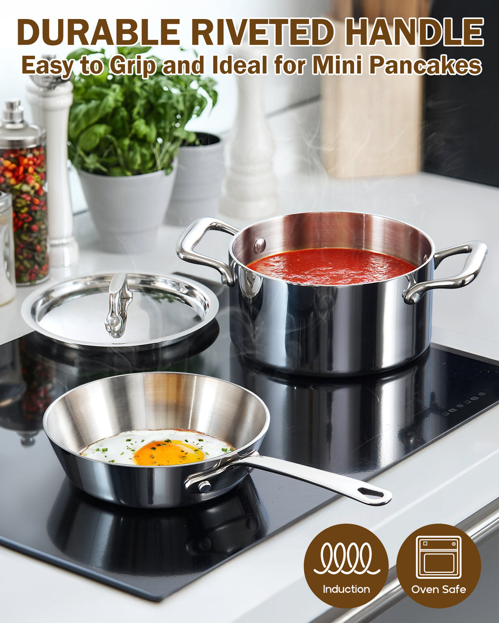 Cooks Standard 3-Piece Mini Multi-Ply Clad Cookware Set