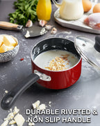 Cook N Home 1-Quart Nonstick Saucepan with Glass Lid